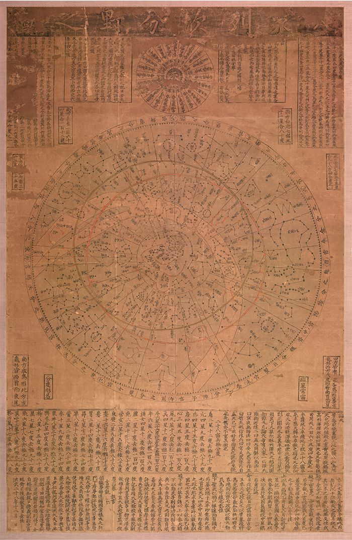 Cheonsang Yeolcha Bunya Jido (Joseon, 17th Century) This astronomical chart from Joseon shows the constellations.